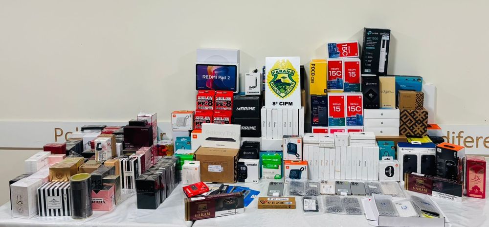 Apreensão milionária: eletrônicos e perfumes do Paraguai são interceptados em Inácio Martins