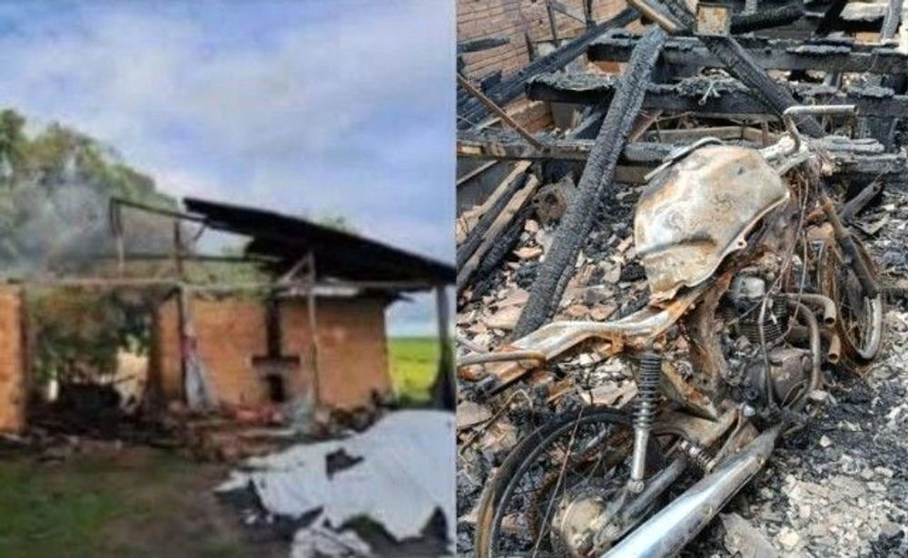 Incêndio destrói casa e estufa em Imbituva; família pede ajuda para recomeçar