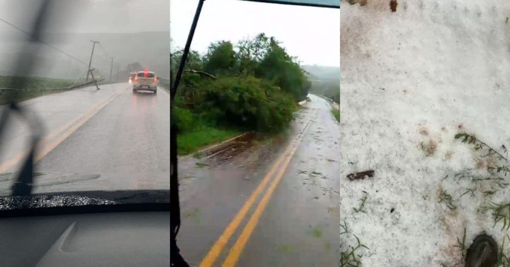 Temporais com ventos fortes e granizos causam estragos no Paraná